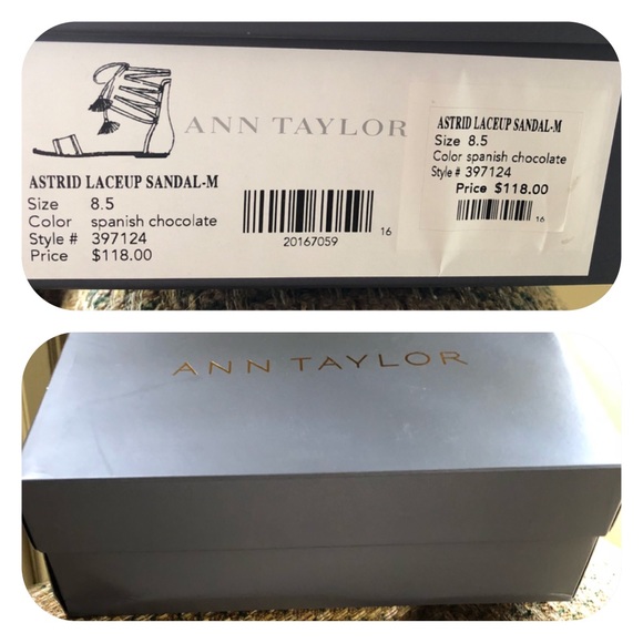 NWT Ann Taylor Suede Astrid Laceup Sandals Sz 8.5 - Picture 8 of 8